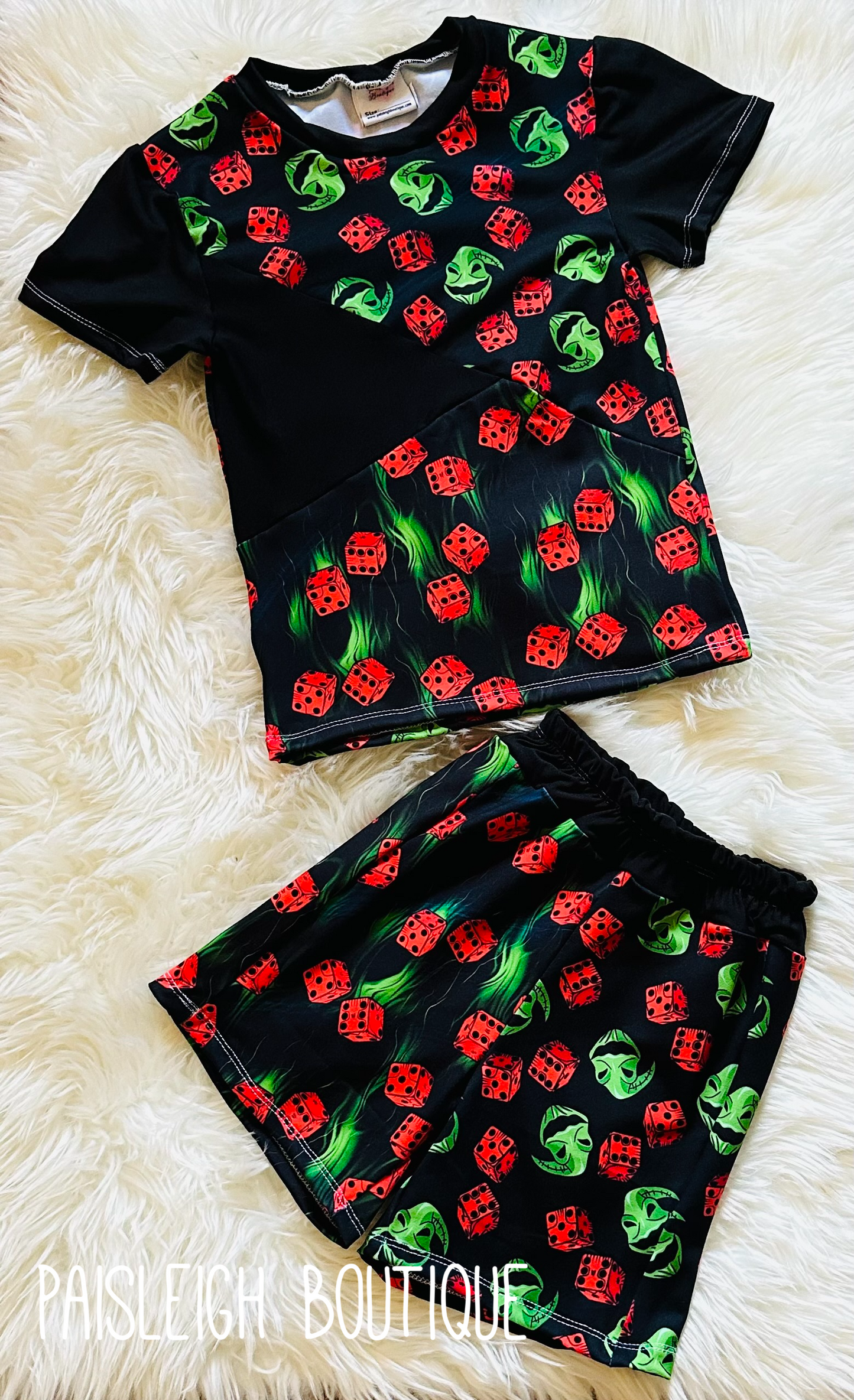 AIDEN COLORBLOCK (OUTIFT SS SHIRT AND SHORTS) (make sure to pick your print)